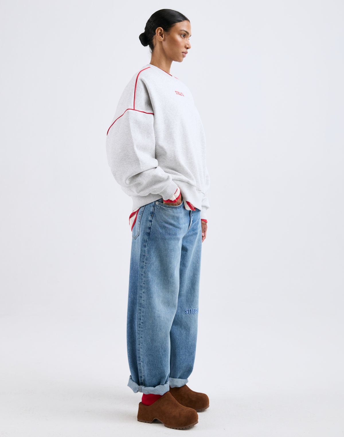 Como Oversized sweater | Melange grey