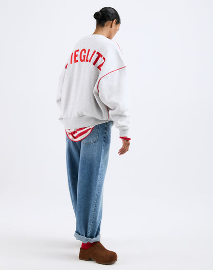 Como Oversized sweater | Melange grey
