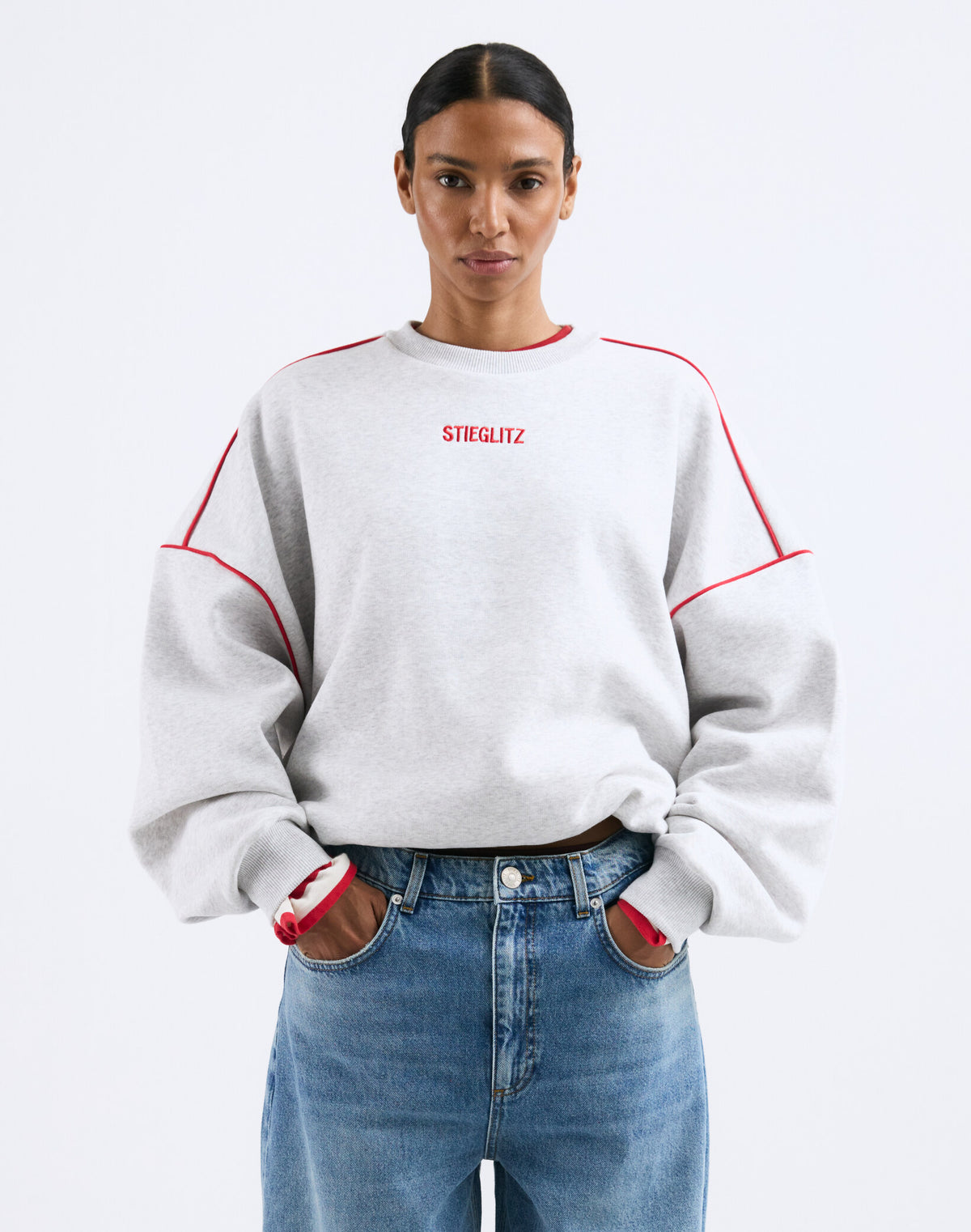 Como Oversized sweater | Melange grey
