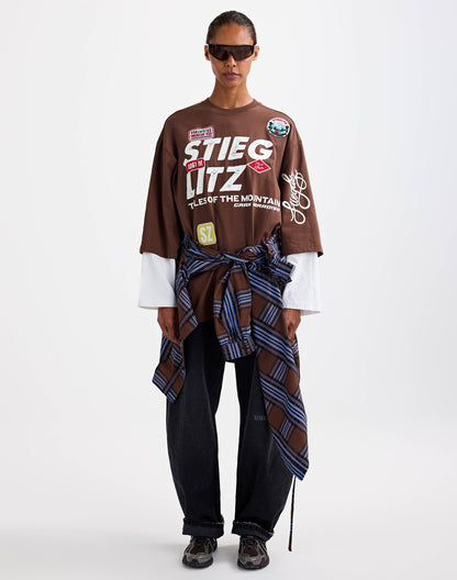 Daria Skate Double Longsleeve | Brown