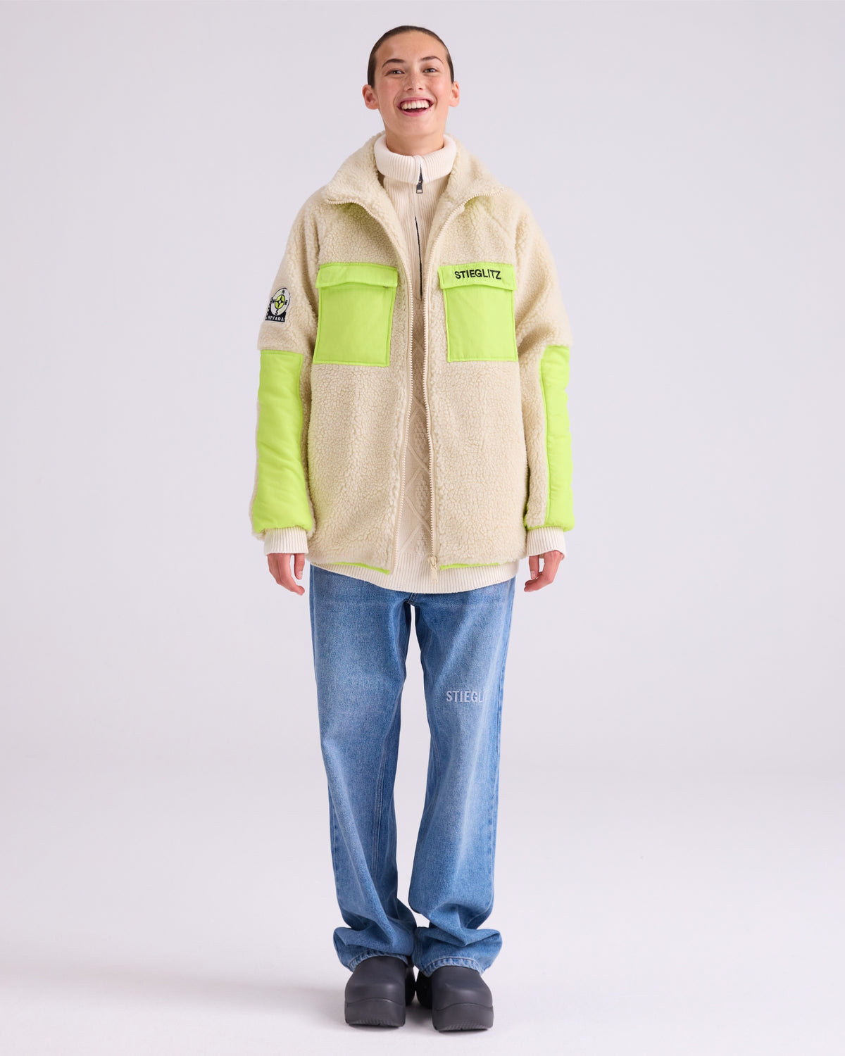Devante Teddy Jacket | Beige