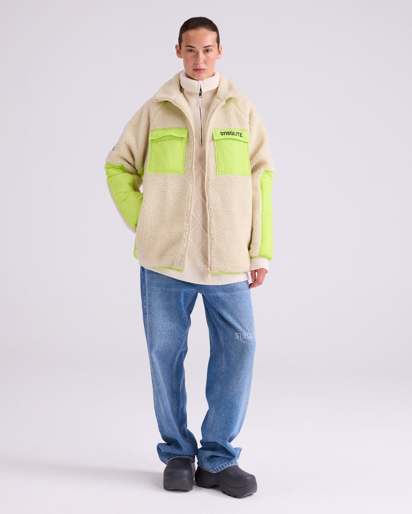Devante Teddy Jacket | Beige