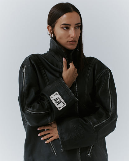 Estee Leather Jacket | Black
