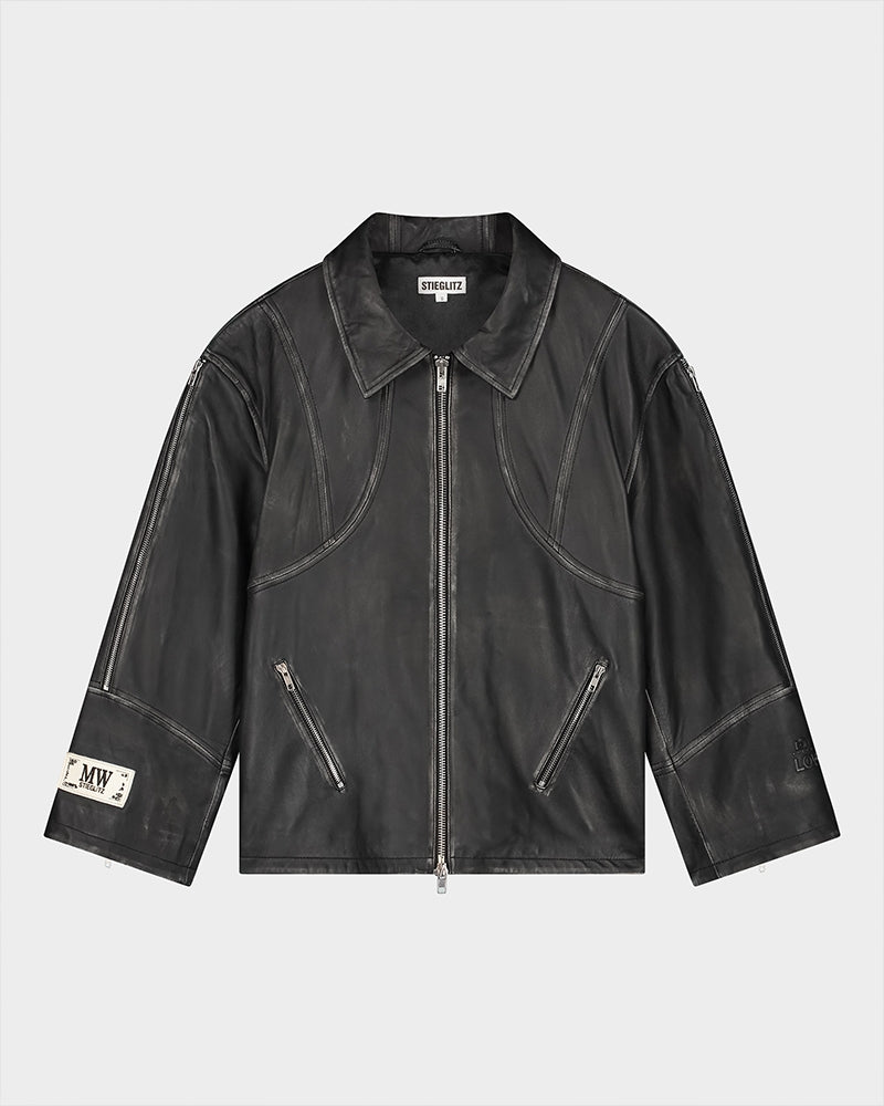 Estee Leather Jacket | STIEGLITZ × Marie Wynants | Where Contrast
