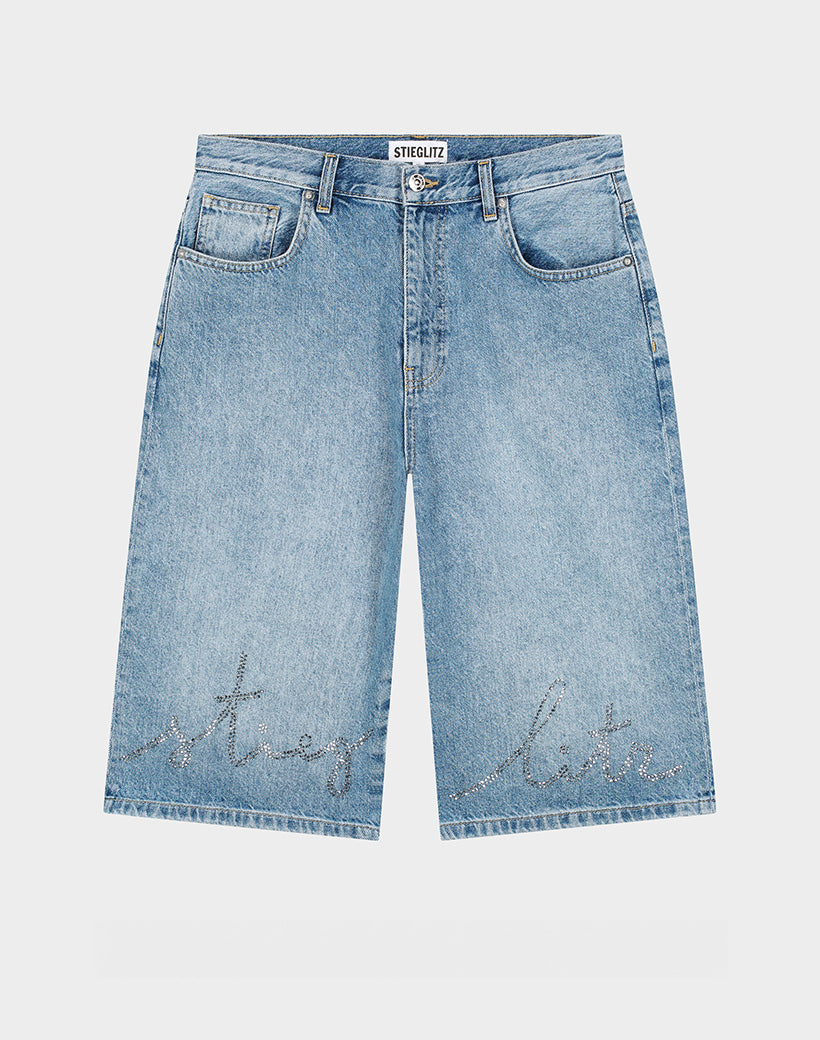 Fabio Bermuda Denim Shorts | Denim blue