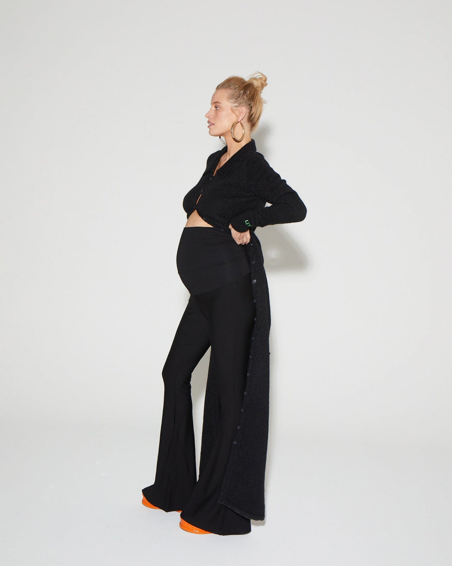 Maternity Flared Broek | Black