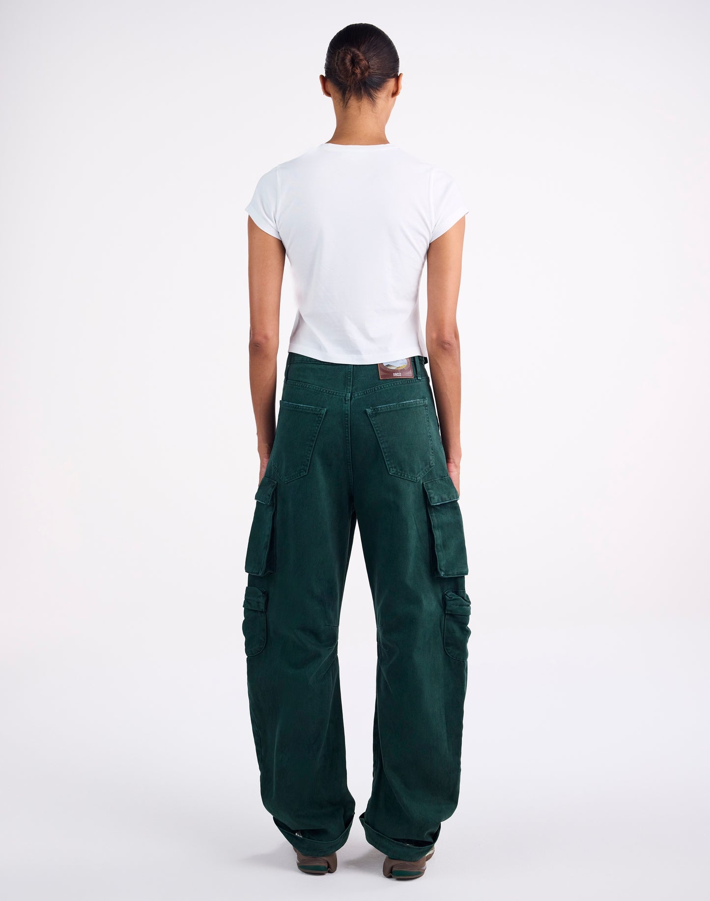 Franca Balloon Cargo Jeans | Green