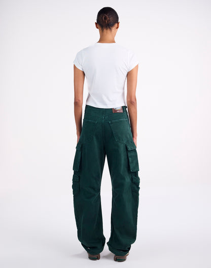 Franca Balloon Cargo Jeans | Green