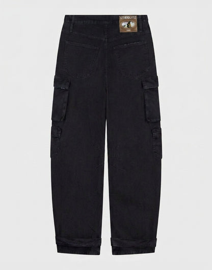Franca Balloon Cargo Jeans | Black