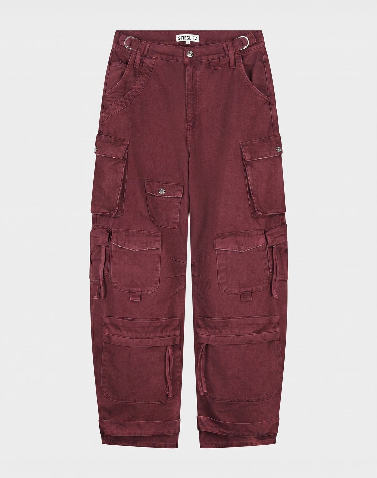 Franca Balloon Cargo Jeans | Red