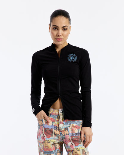 Gaby Zipped Longsleeve | Black