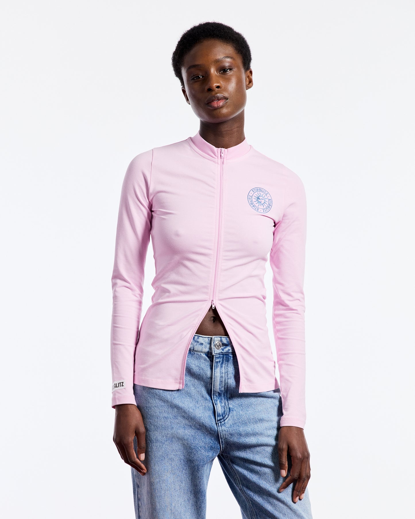 Gaby Zipped Longsleeve | Pink