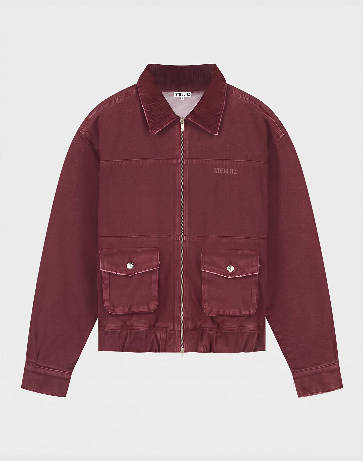 Gianna Denim Bomber Jacket | Red