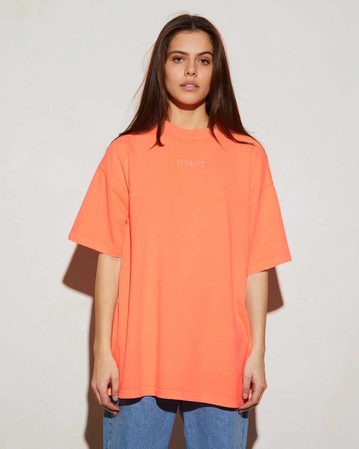 Garment Dyed Oversized T-shirt | Orange