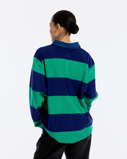 Ines Longsleeve Polo | Blue