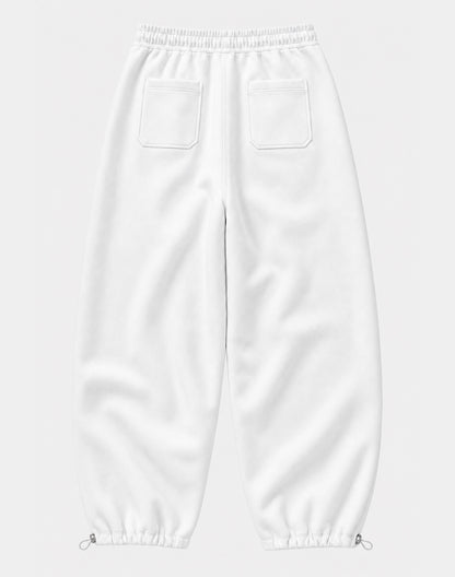 Isdro Balloon Sweatpants | White