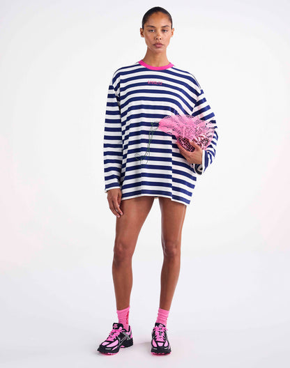 Janita Wide Skate Longsleeve | Navy blue