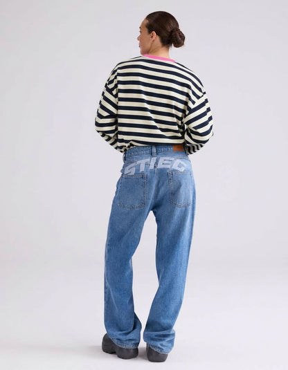 PRE-ORDER Janita Wide Skate Longsleeve | Navy blue