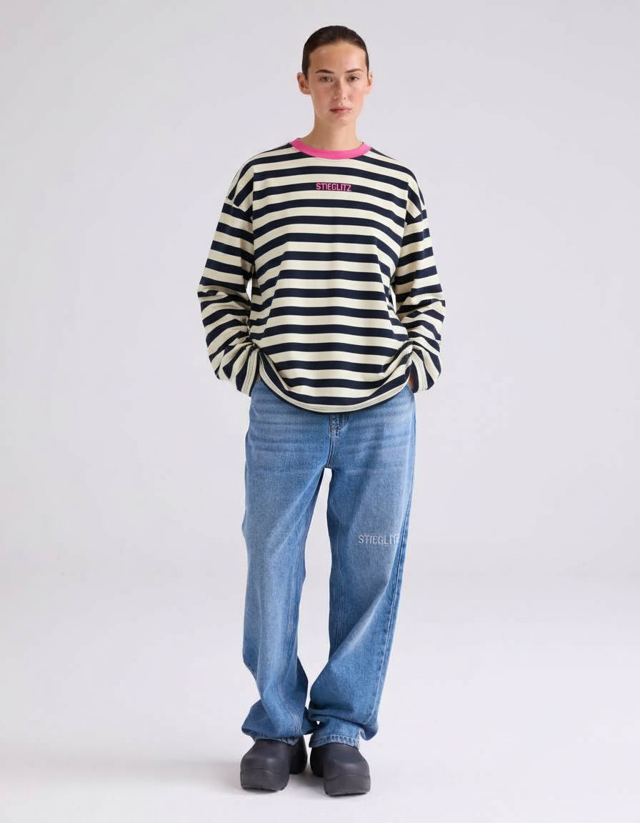 PRE-ORDER Janita Wide Skate Longsleeve | Navy blue