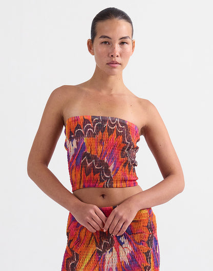 Kimia Smocked Bandeau Top | Multi