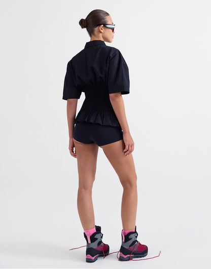 Kyla Smocked Blouse | Black