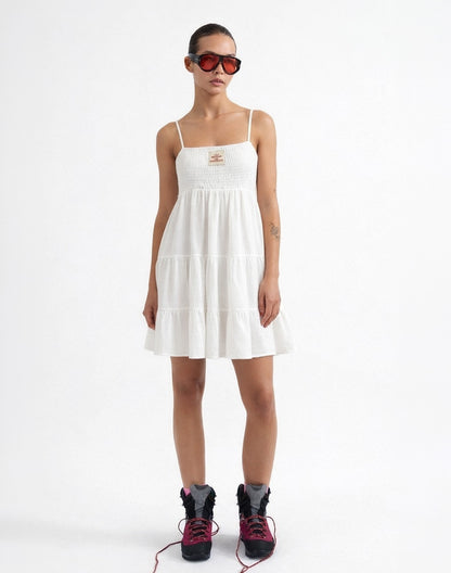 Kezia Short Dress | White