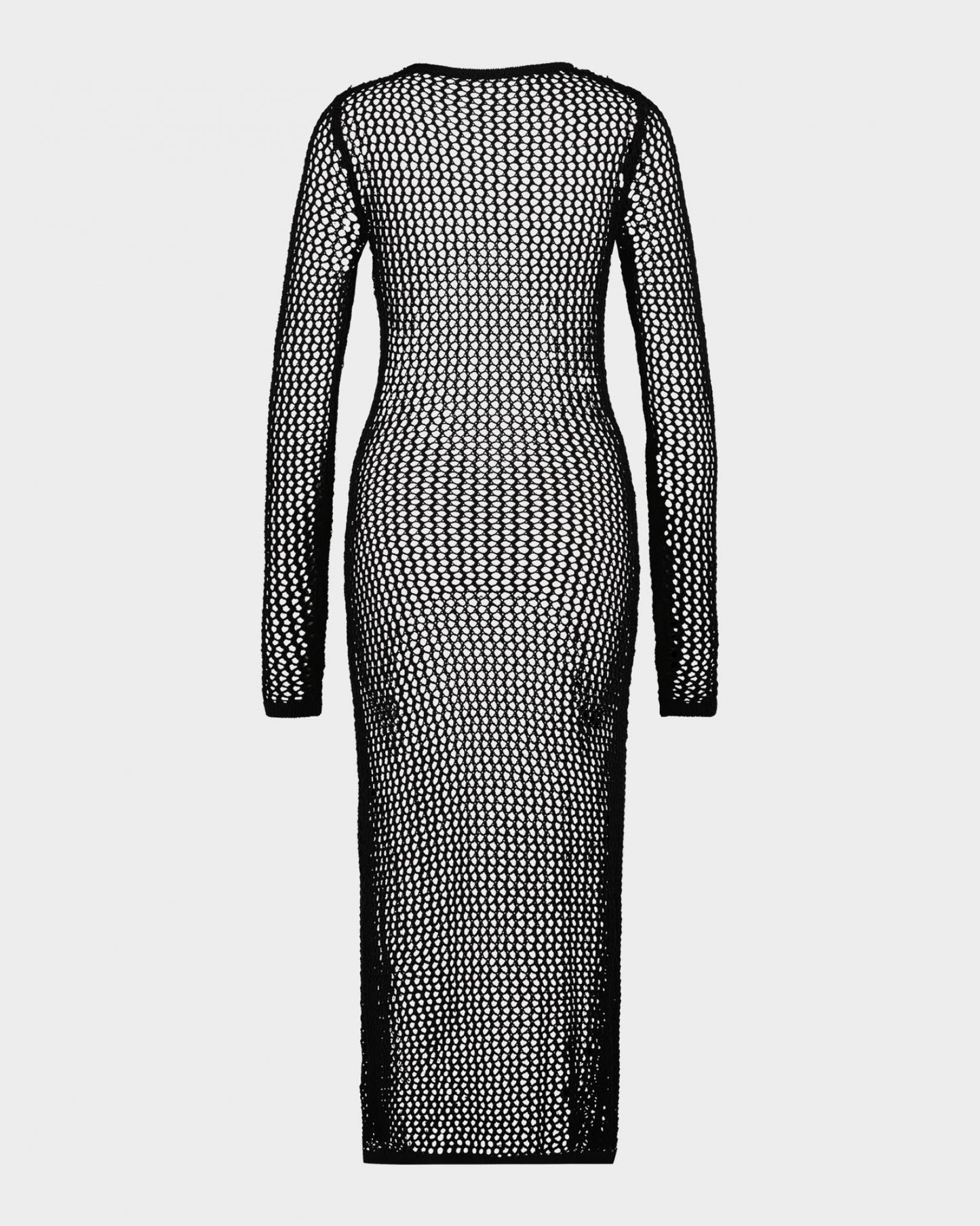 Knitted Crochet Dress | Black