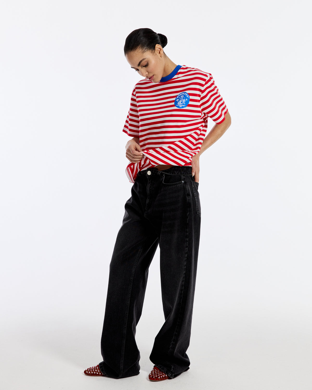 Louise Striped T-shirt | Red