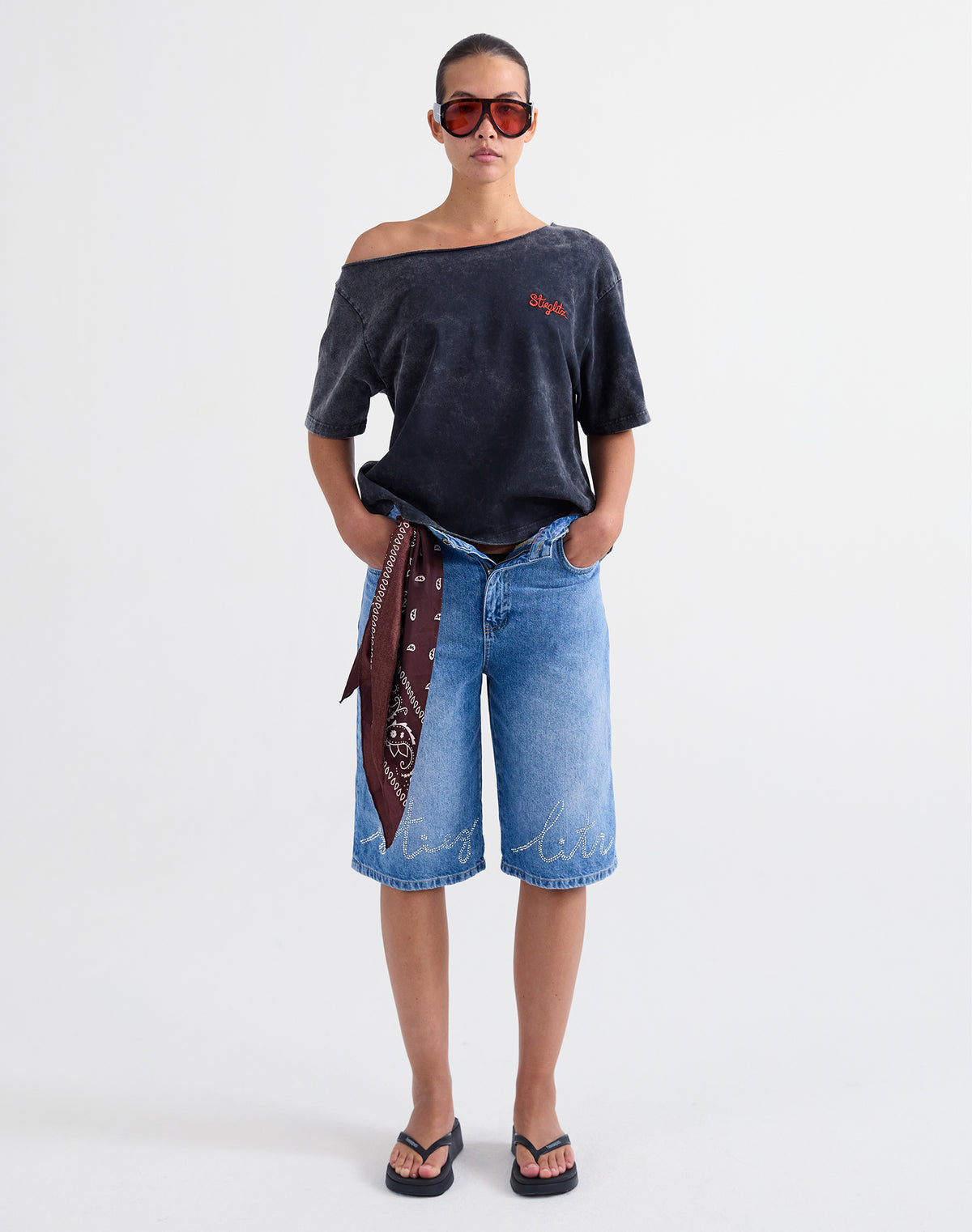 Fabio Bermuda Denim Shorts | Denim blue