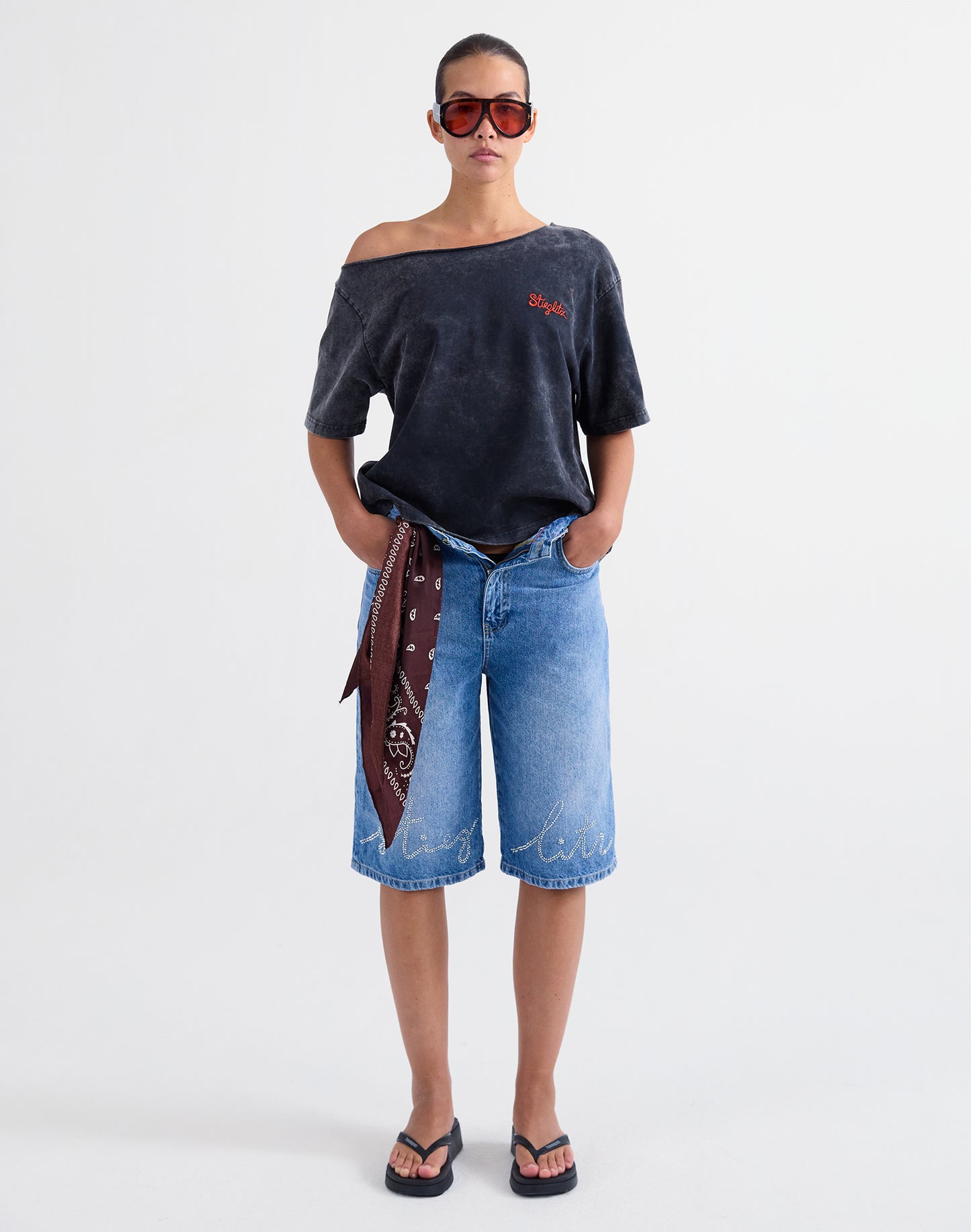 Fabio Bermuda Denim Shorts | Denim blue