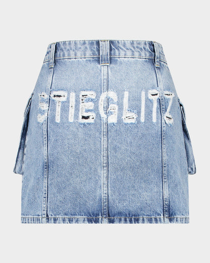 Leandro Denim Rok Blauw