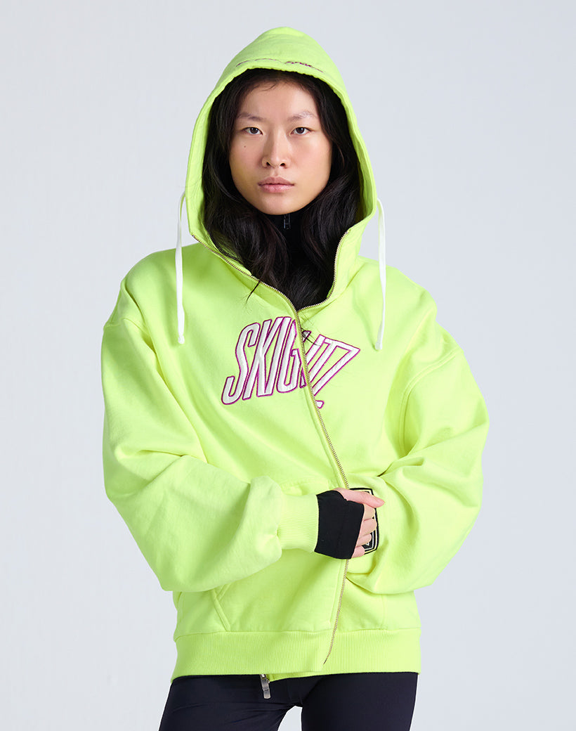 Lena Zipped Hoodie | Yellow