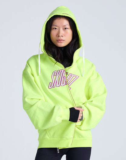Lena Zipped Hoodie | Yellow