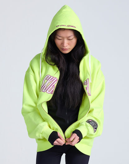 Lena Zipped Hoodie | Yellow