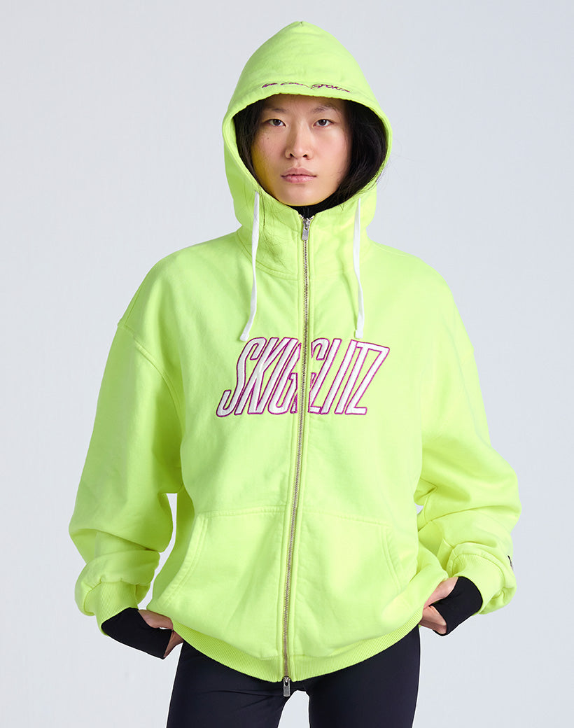 Lena Zipped Hoodie | Yellow