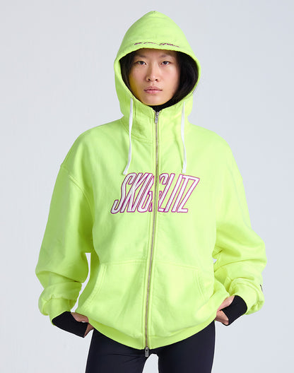 Lena Zipped Hoodie | Yellow