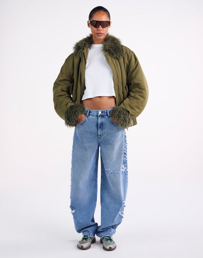 Liona Balloon Jeans | Blue