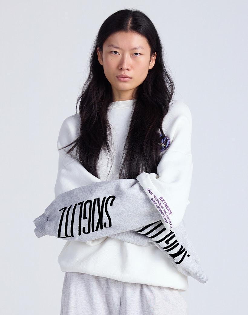 Loren Double Sleeve Sweater | White