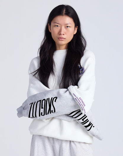 Loren Double Sleeve Sweater | White