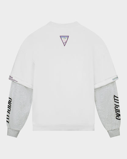 Loren Double Sleeve Sweater | White