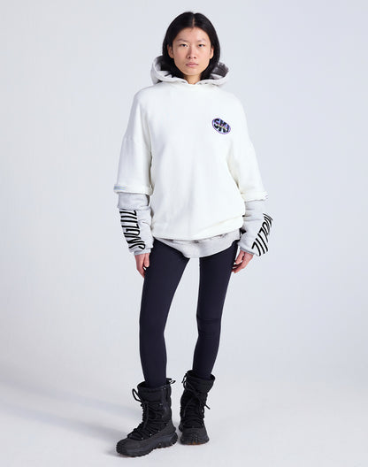 Loren Double Sleeve Sweater | White