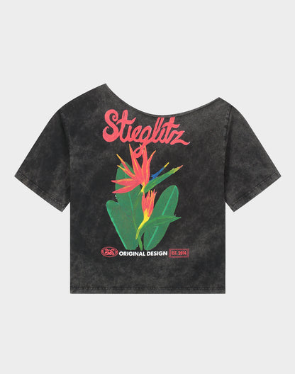 Lucio Off-Shoulder T-shirt | Black