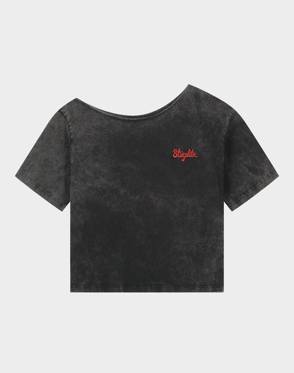 Lucio Off-Shoulder T-shirt | Black