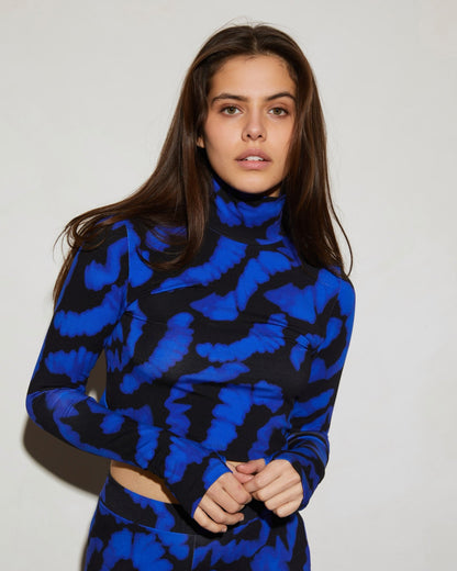 Lupe Cropped Pulli | Blue