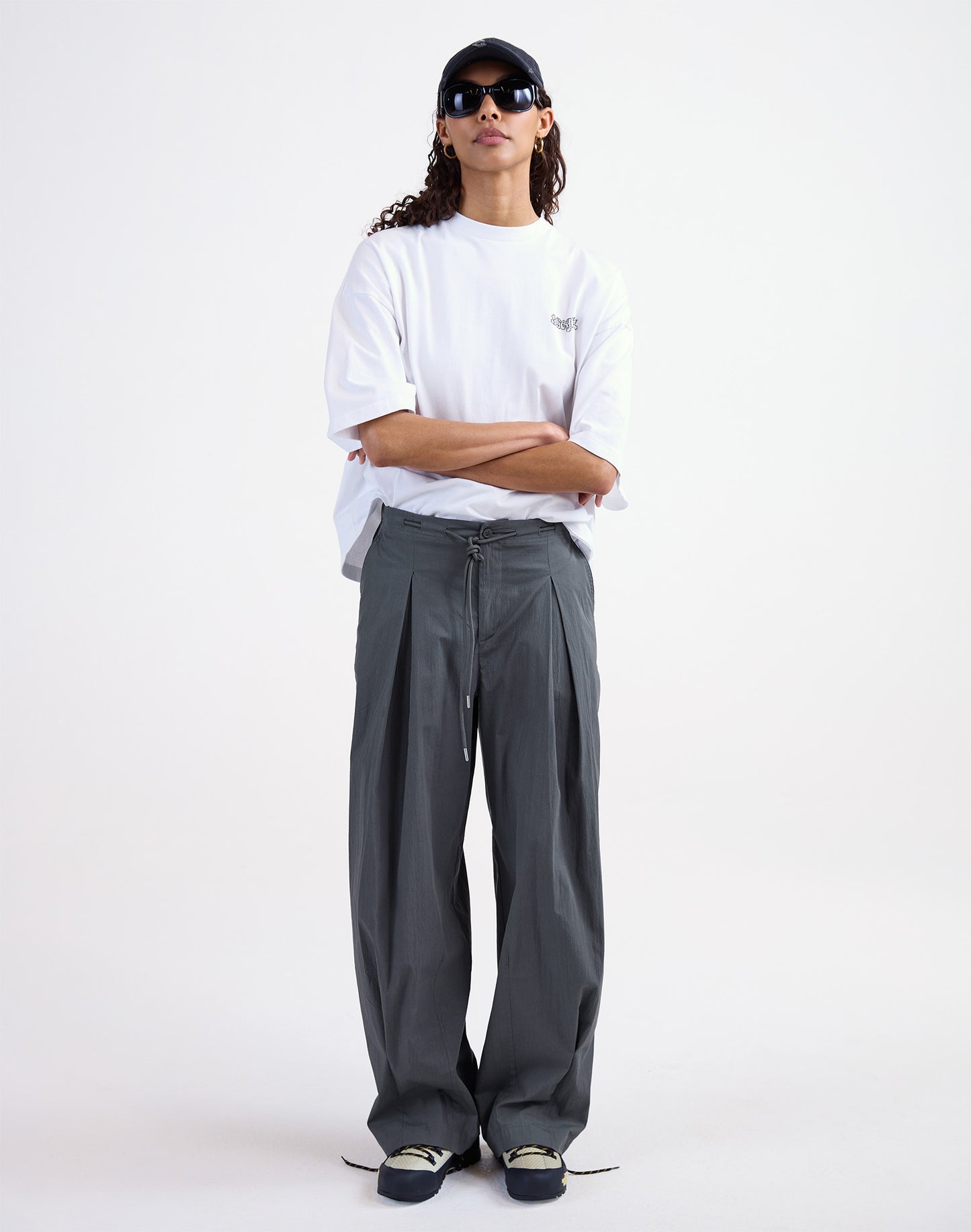 Maira Balloon Pants | Grey