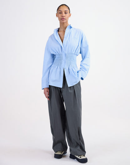 Amanda Smock Blouse | Blue