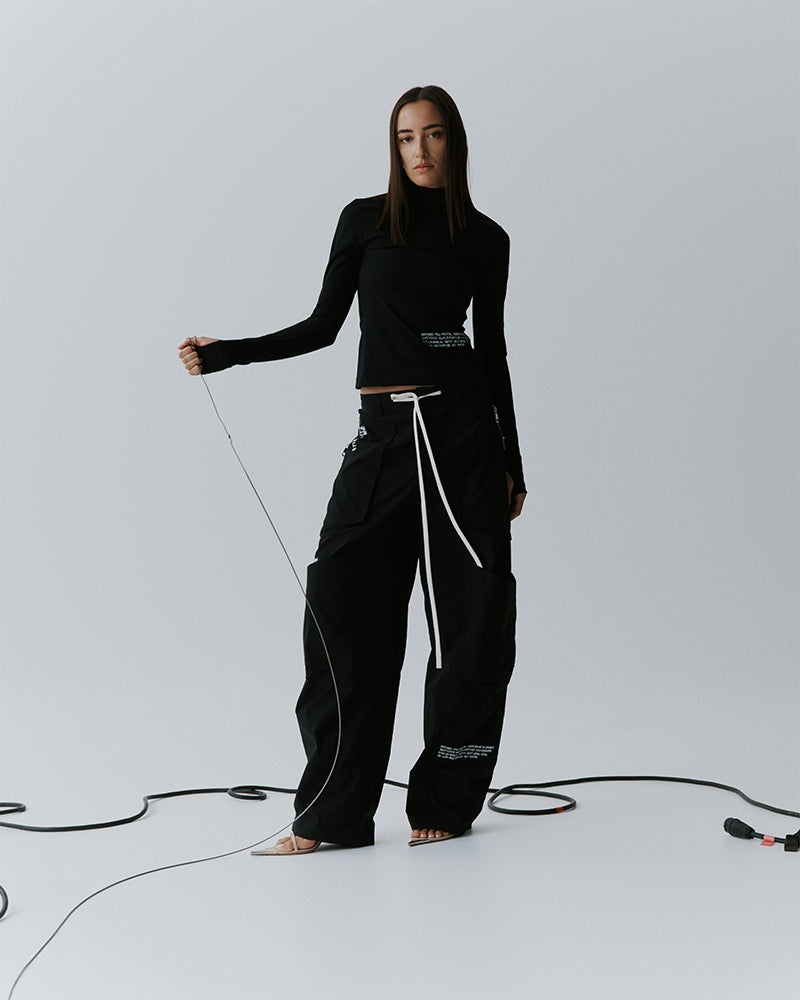 Marie Parachute Pants | Black