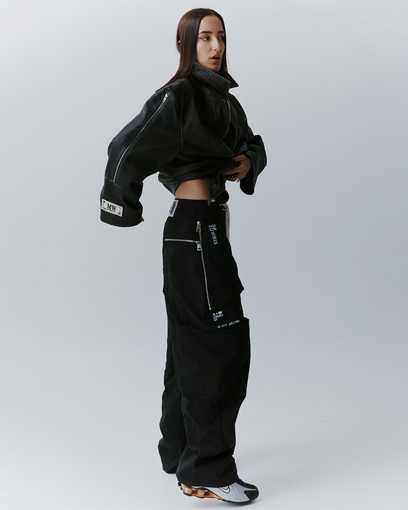 Marie Parachute Pants | Black