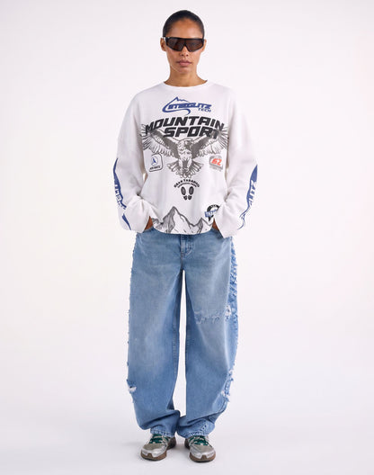 Marta Boxy Wide Skate Longsleeve | Off white