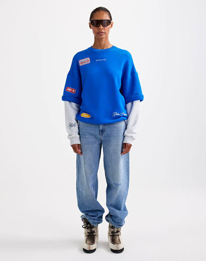 Mikky Sweater Double Sleeve | Blue